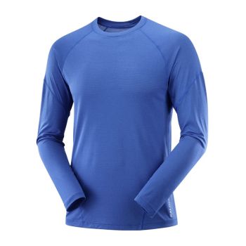 Salomon Cross Run LS Tee bl herr