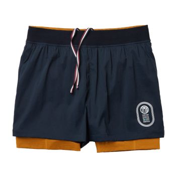 YMR Track Club Stadion 2-in-1 Shorts Navy/och