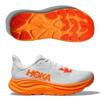 HOKA Clifton 10 vit/orange herr