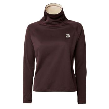 YMR Track Club sunden Funnel Neck maroon dam