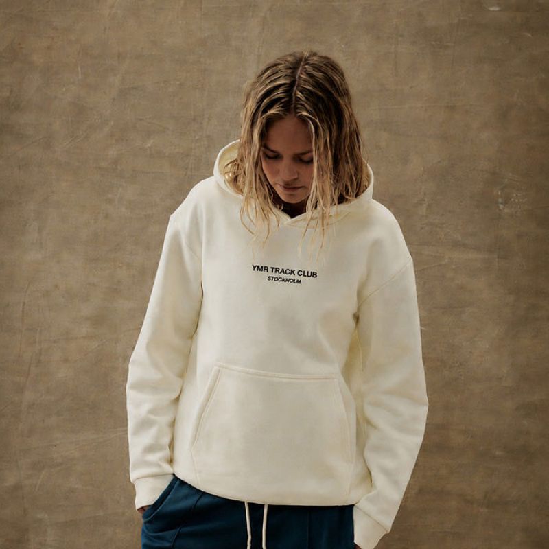 YMR Track Club Sandhamn Hoodie vit unisex