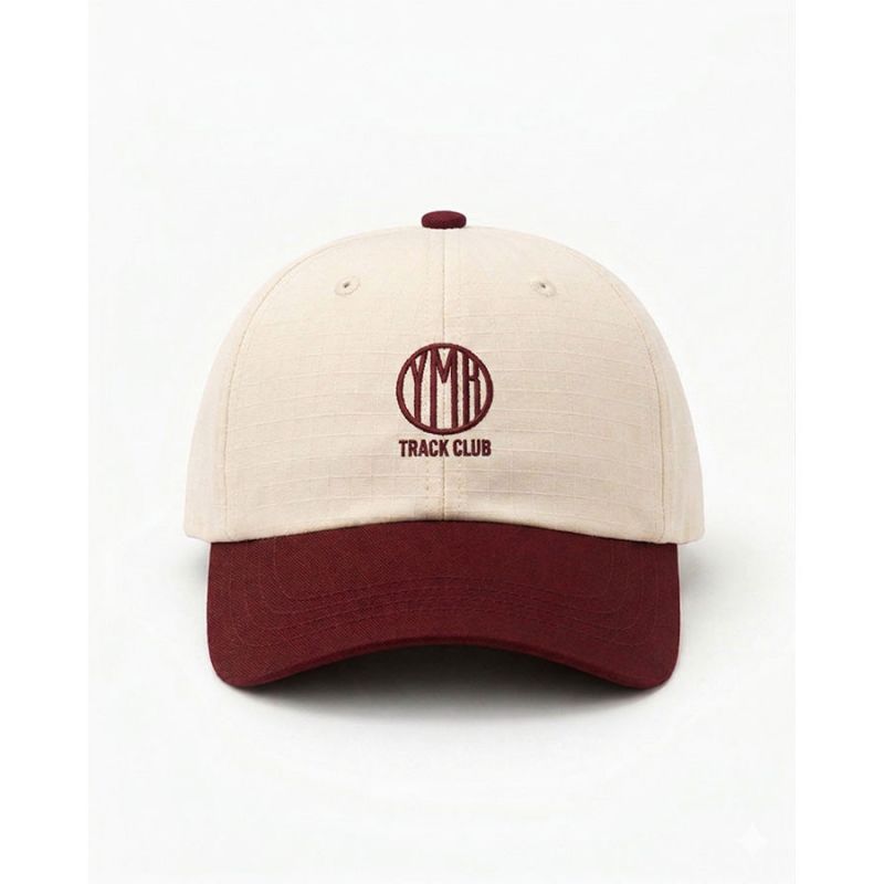 YMR Track Club Sandhamn Casual Cap vit/burgun