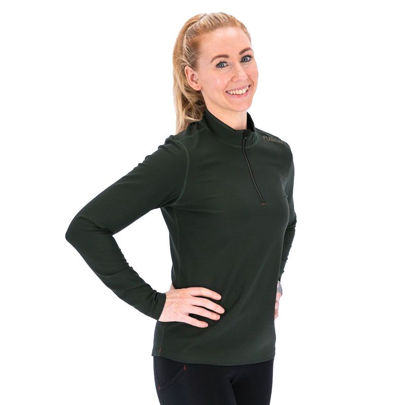 Fusion Zip Neck grn dam