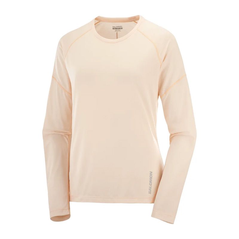 Salomon Cross Run LS Tee cream dam