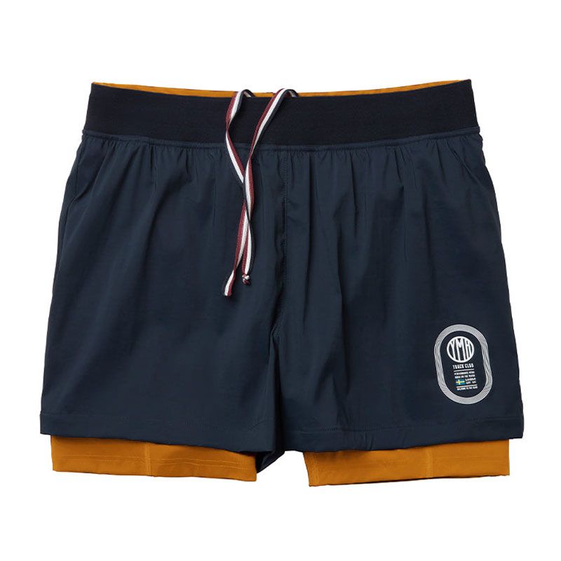 YMR Track Club Stadion 2-in-1 Shorts Navy/och