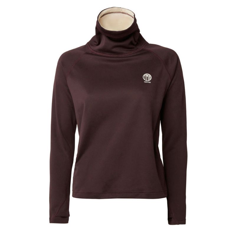 YMR Track Club sunden Funnel Neck maroon dam